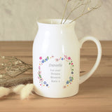 Personalised Floral Flower Jug