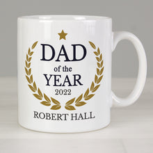 Load image into Gallery viewer, Personalised Dad of the Year Mug