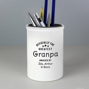 Personalised Officially the Greatest Ceramic Storage Pot