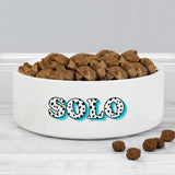 Personalised Spots Name 14cm Medium Pet Bowl