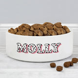 Personalised Spots Name 14cm Medium Pet Bowl