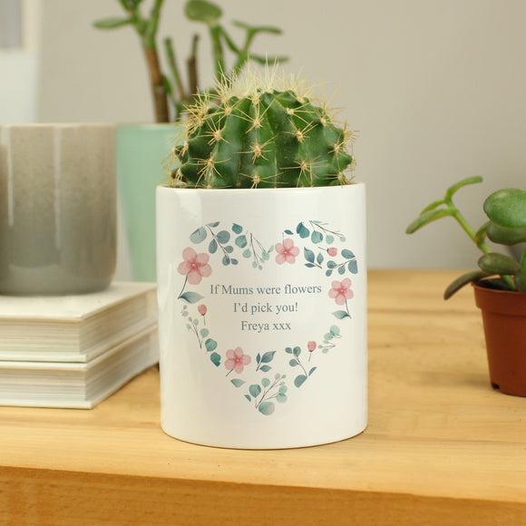 Personalised Floral Ceramic Storage Pot