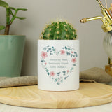 Personalised Floral Ceramic Storage Pot