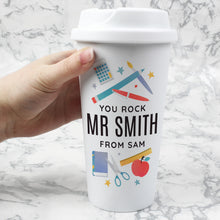 Load image into Gallery viewer, Personalised Teachers Insulated Reusable Eco Travel Cup