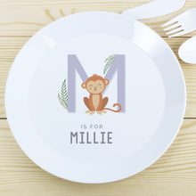 Load image into Gallery viewer, Personalised Animal Alphabet Plastic Plate