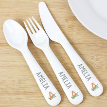 Load image into Gallery viewer, Personalised Animal Alphabet Plastic Cutlery