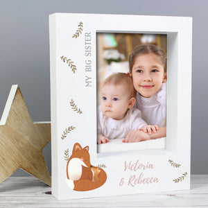 Personalised Mummy and Me Fox 5x7 Box Photo Frame