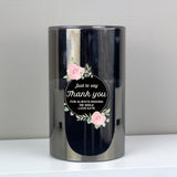 Personalised Floral Smoked Glass LED Candle