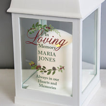 Load image into Gallery viewer, Personalised In Loving Memory White Lantern