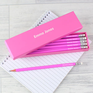Personalised Name Only Box and 12 HB Pencils