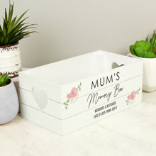 Load image into Gallery viewer, Personalised Abstract Rose White Wooden Crate