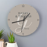 Personalised Family Wooden Clock