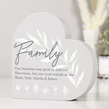 Load image into Gallery viewer, Personalised Leaf Decor Free Standing Heart Ornament