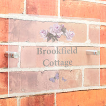 Load image into Gallery viewer, Personalised Vintage Rose Acrylic House Sign