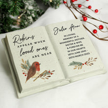 Load image into Gallery viewer, Personalised Robins Appear.. Memorial Book
