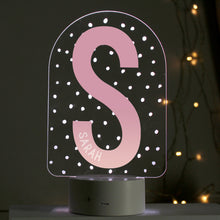 Load image into Gallery viewer, Personalised Initial LED Colour Changing Night Light