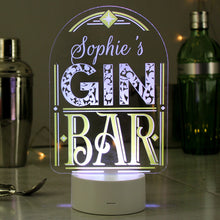 Load image into Gallery viewer, Personalised Gin Bar LED Colour Changing Night Light