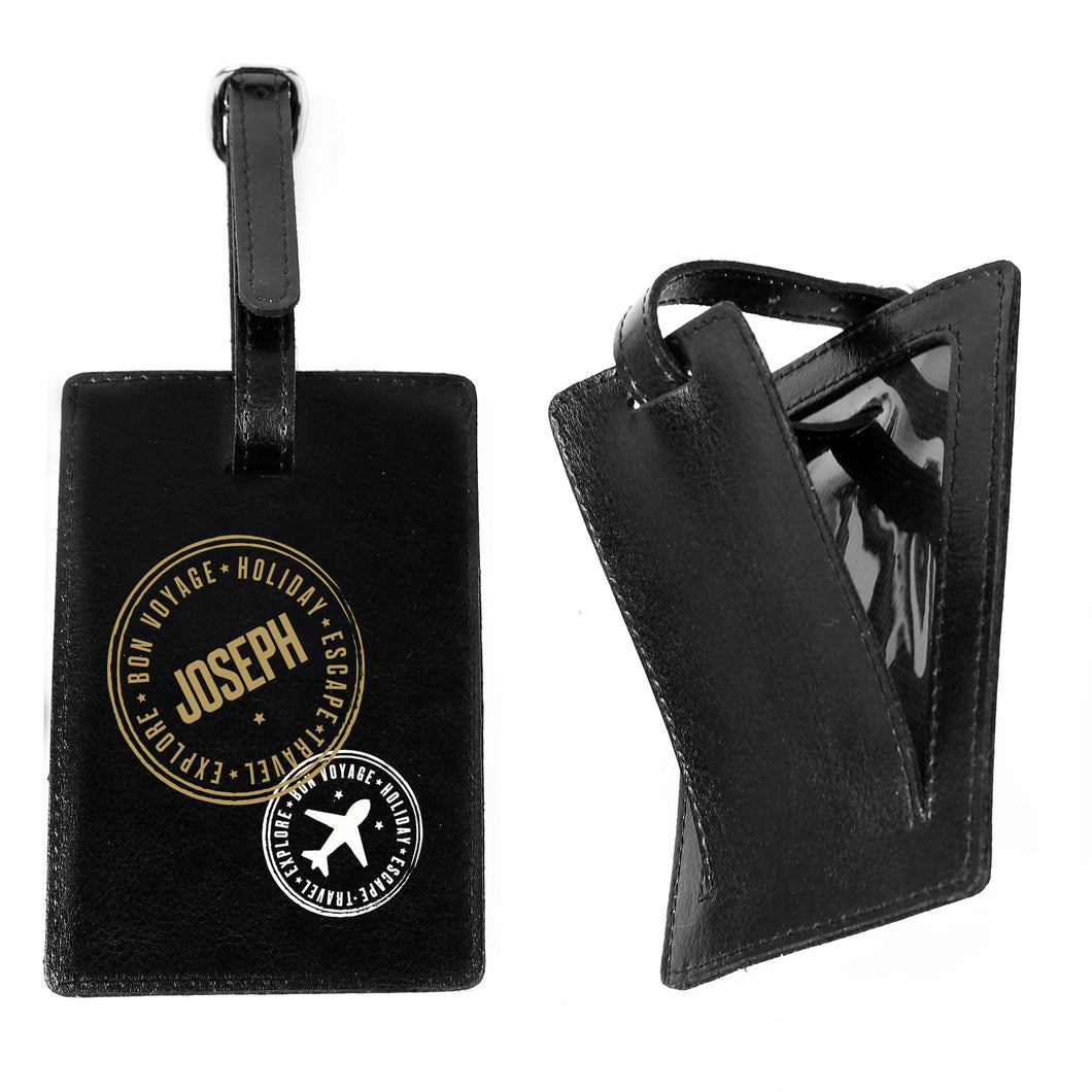 Personalised Stamped Luggage Tag