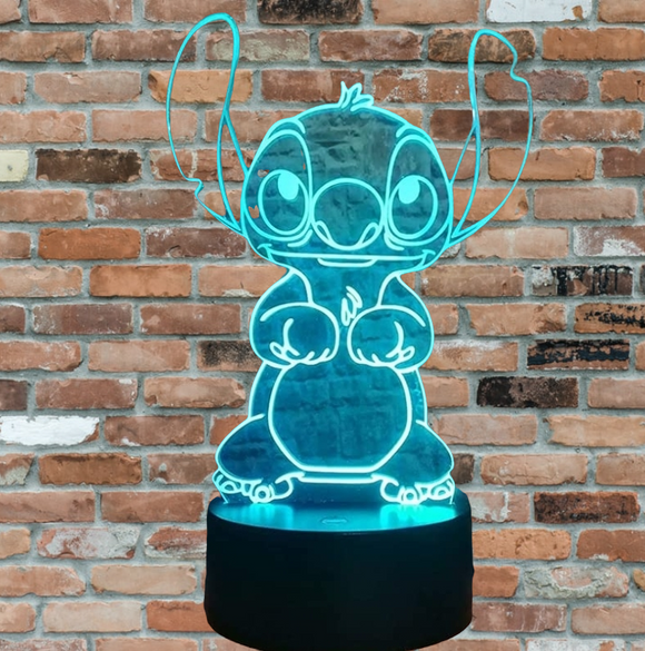 3d Colour Changing Stitch Night Light