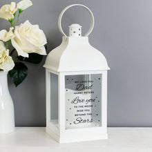 Load image into Gallery viewer, Personalised &#39;Miss You Beyond The Stars&#39; White Lantern