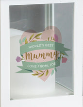 Load image into Gallery viewer, Personalised Floral Heart Mothers Day White Lantern