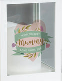 Personalised Floral Heart Mothers Day White Lantern