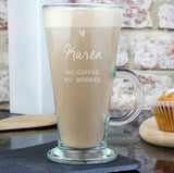 Personalised Heart Latte Glass