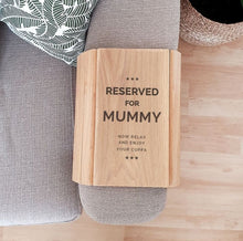 Load image into Gallery viewer, Personalised Reserved For Wooden Sofa Tray