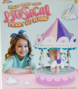 Make Your Own Musical Merry Go Round Craft Set - Sewing Gift For Kid's