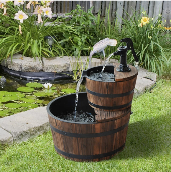 Wooden Water Pump Fountain