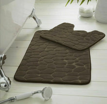Load image into Gallery viewer, Anti Slip Bath Mat Set Soft Thick Bathroom Rug Water Absorbent Shower Mat