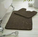 Anti Slip Bath Mat Set Soft Thick Bathroom Rug Water Absorbent Shower Mat