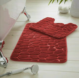 Anti Slip Bath Mat Set Soft Thick Bathroom Rug Water Absorbent Shower Mat