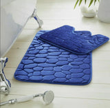 Anti Slip Bath Mat Set Soft Thick Bathroom Rug Water Absorbent Shower Mat