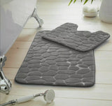 Anti Slip Bath Mat Set Soft Thick Bathroom Rug Water Absorbent Shower Mat