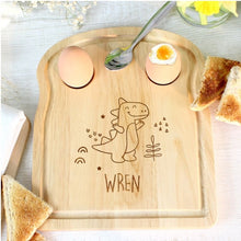 Load image into Gallery viewer, Personalised Dinosaur Egg &amp; Toast Board