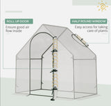 Walk-In Greenhouse Outdoor Garden Growing Plant Shelter Steel Frame PE Cover