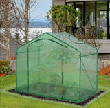 Walk-In Greenhouse Outdoor Garden Growing Plant Shelter Steel Frame PE Cover