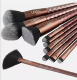 LaRoc 10pc Professional Diamond Makeup Brush Set Kit Cosmetic Foundation Blush