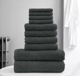 10 Pc Towel Bale Set 100% Combed Cotton