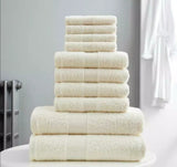 10 Pc Towel Bale Set 100% Combed Cotton