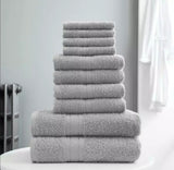 10 Pc Towel Bale Set 100% Combed Cotton