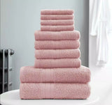 10 Pc Towel Bale Set 100% Combed Cotton