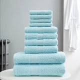 10 Pc Towel Bale Set 100% Combed Cotton