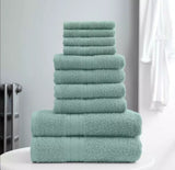 10 Pc Towel Bale Set 100% Combed Cotton