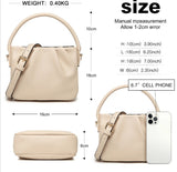 Women Dumpling Cloud Handbag Ruched Bag Shopping Shoulder Bag Cross body Bags