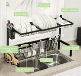 Space Saving Over The Sink Dish Drying Rack, 2 Tier Adjustable Dish Drainer