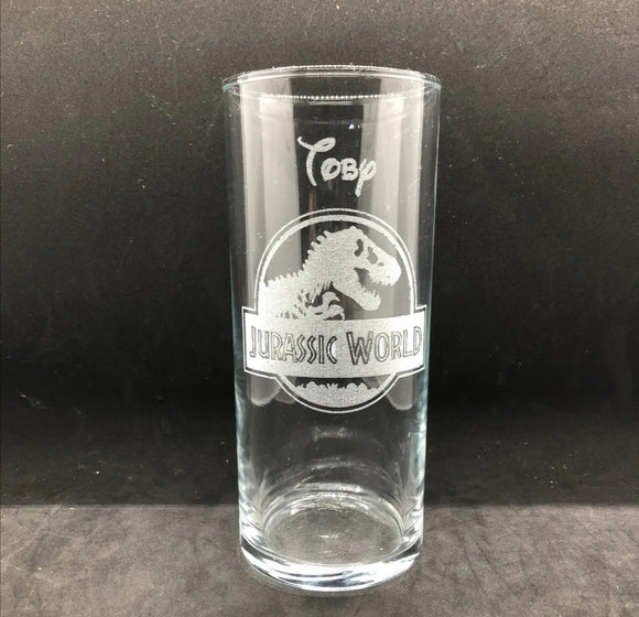 Personalised Jurassic World T-Rex Highball Glass