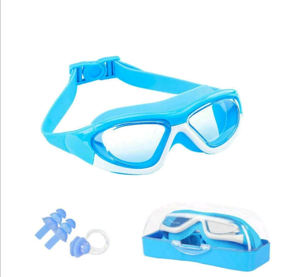 Kids Boys Girls Anti-Fog Swimming Glasses Children Swim Goggles Pool +Earbuds