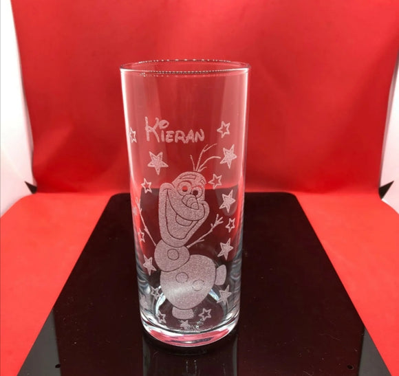 Personalised Olaf High Ball Glass